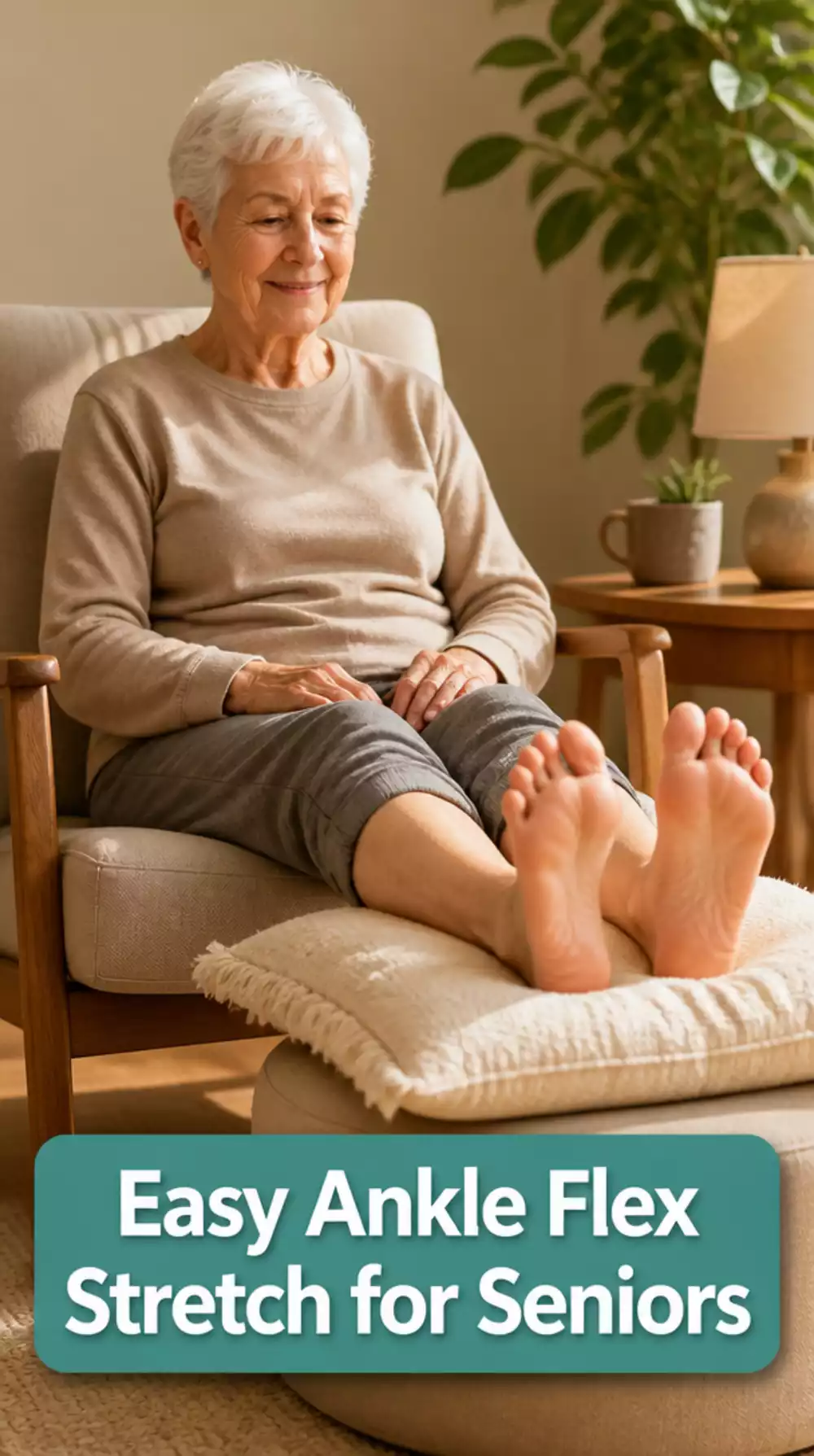 Chair Yoga Ankle Flex Stretch That Reduces Swelling and Improves Circulation